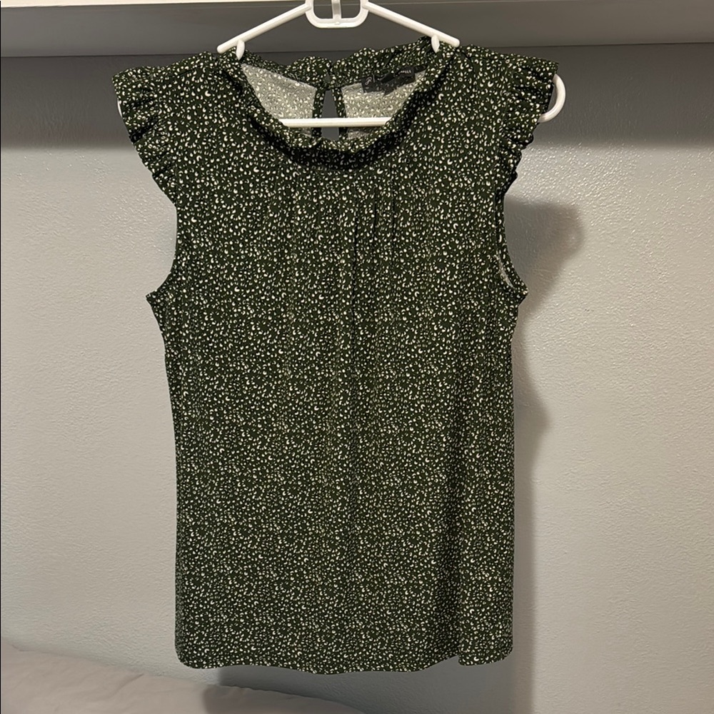 Green Floral Sleeveless Dress